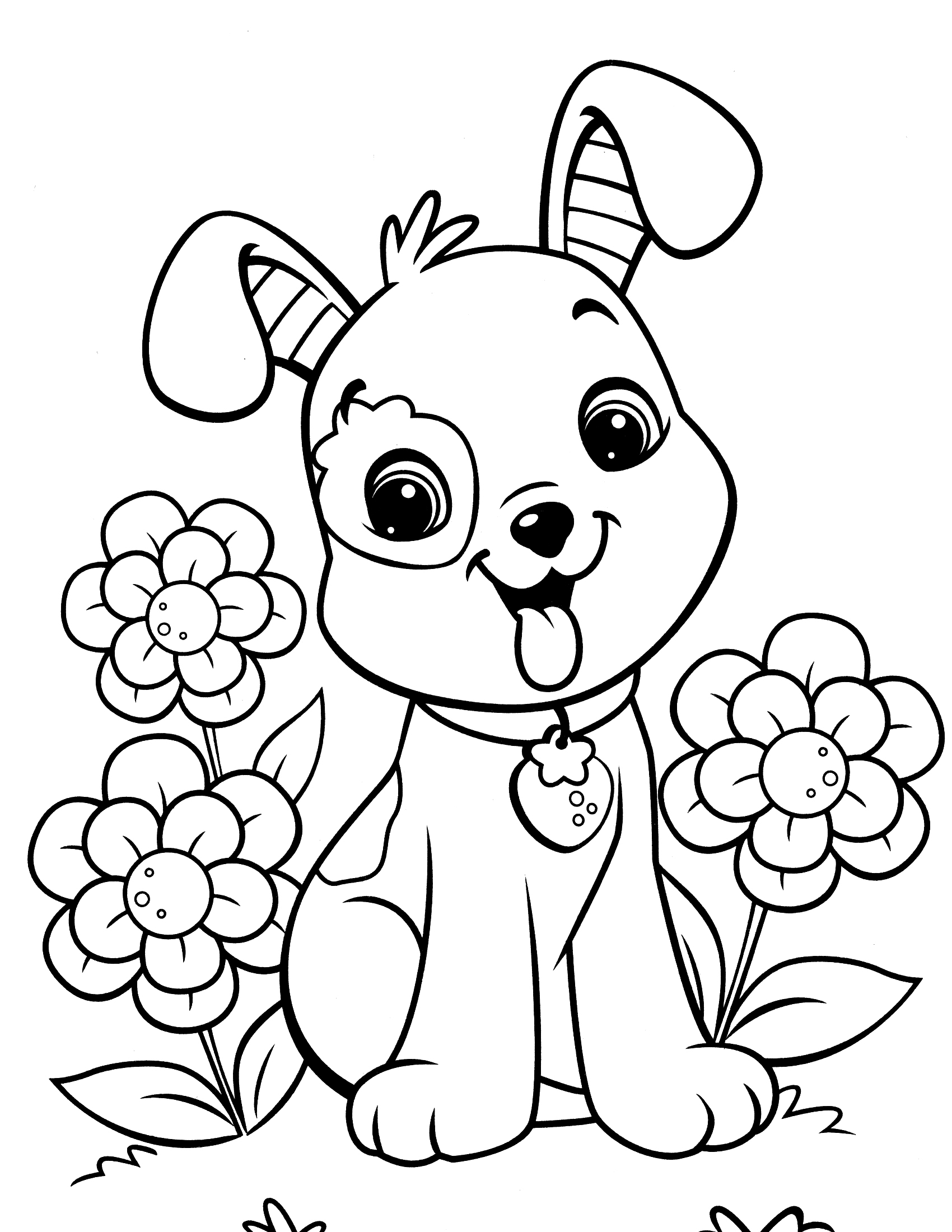 free printable coloring sheets of dogs
