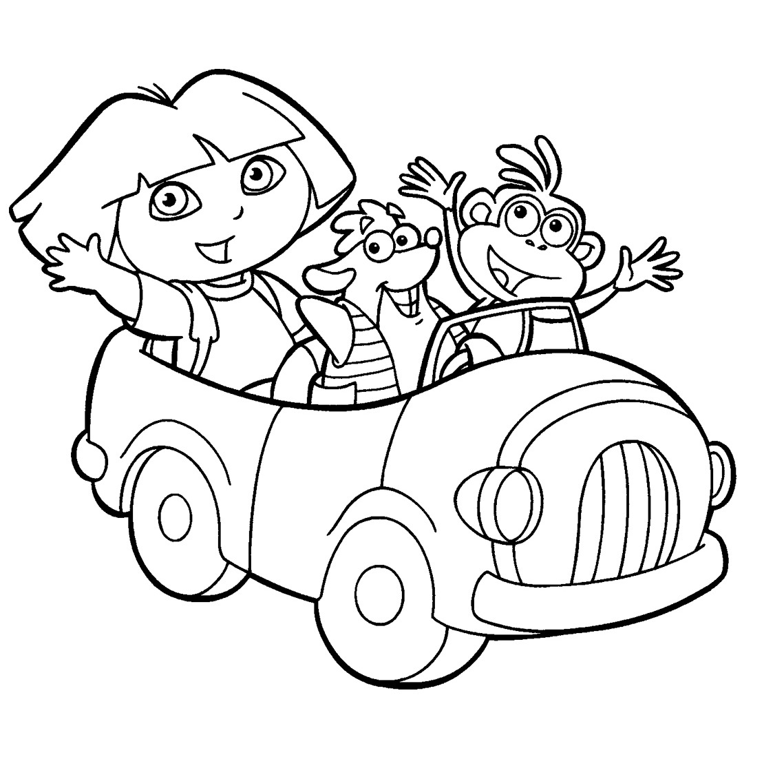 Coloring Pages Outstanding Dora The Explorer Colorings Picture