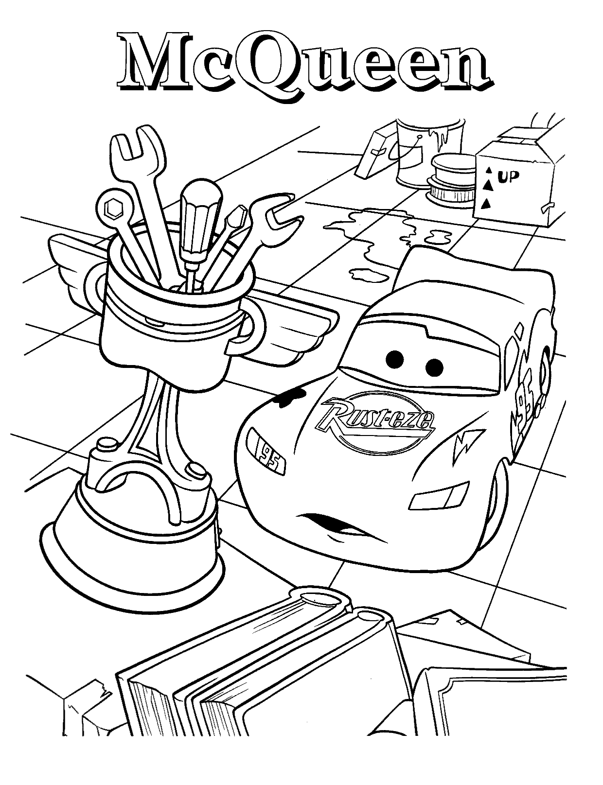 lightning mcqueen coloring pages