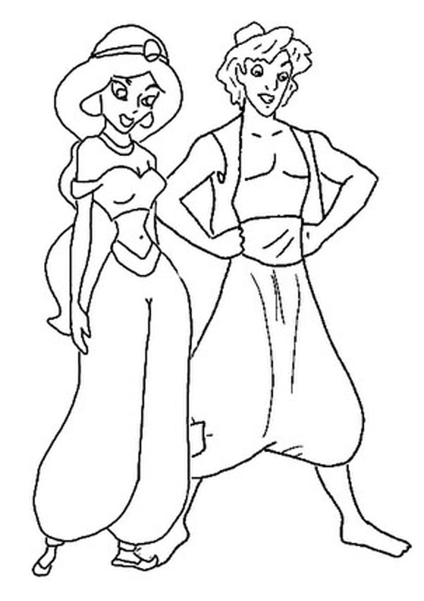 Coloring Pages Printable Aladdin Coloring Pages