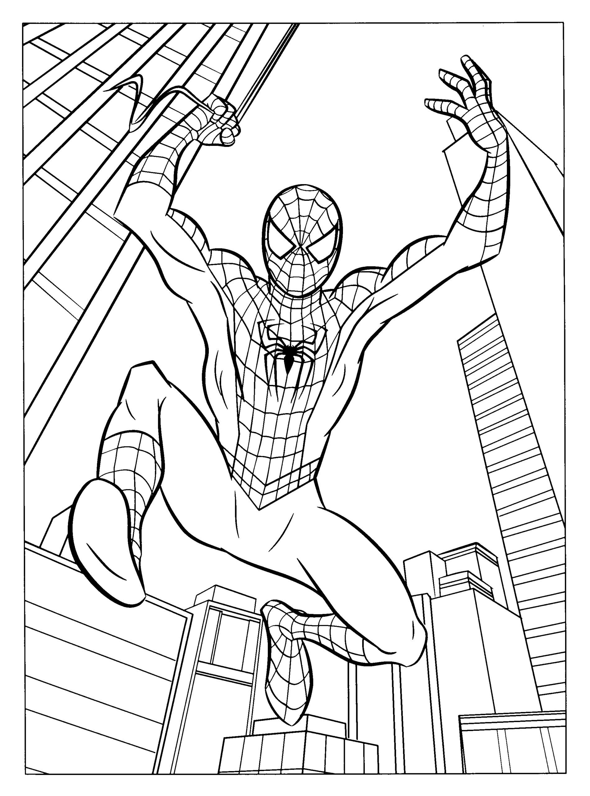 Coloring Pages Style Marvel Coloring Pages Spiderman