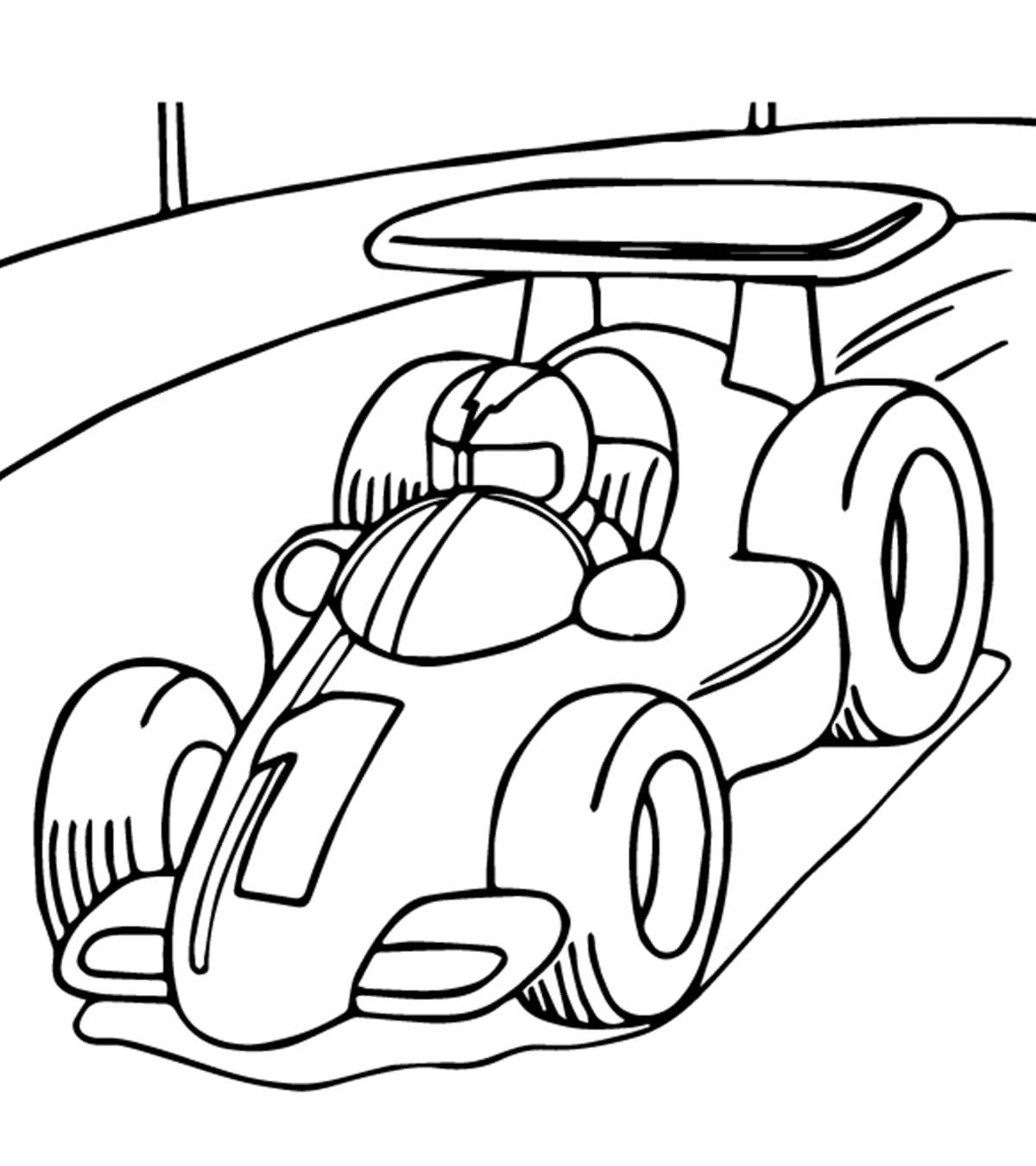 race car coloring page