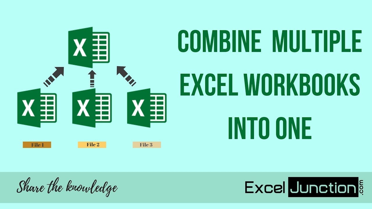 COMBINE Multiple Excel WORKBOOKS Into One ExcelJunction YouTube