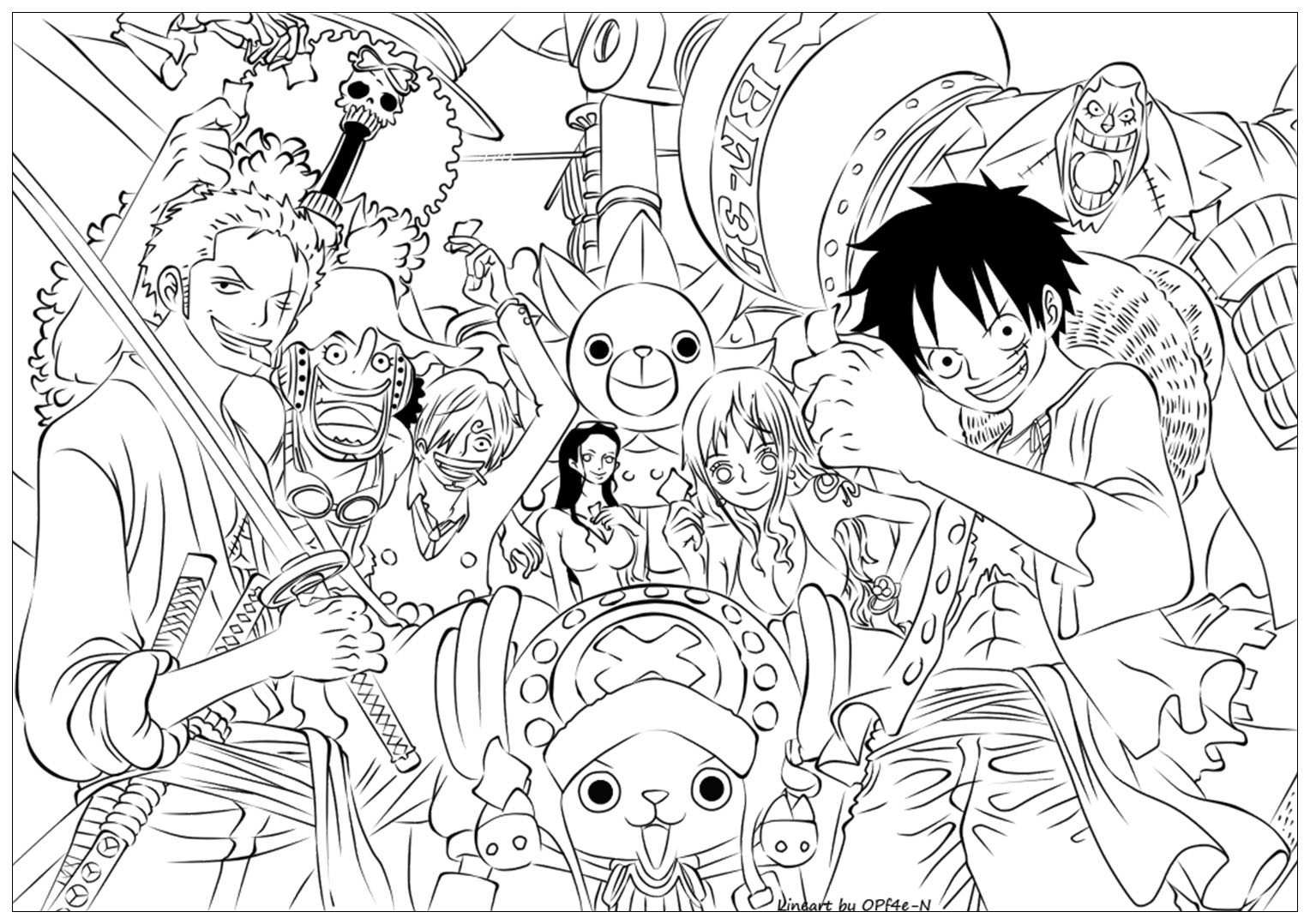 Complex Coloring From One Piece One Piece Coloring Pages Complex Coloring From One Piece One Piece Coloring Pages