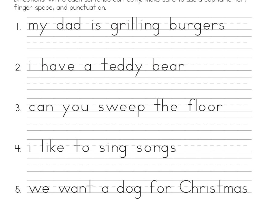 Correct The Sentences Worksheets 10 Page Printable For 1st And 2nd Grade ELA Students ELA Worksheets Sentence Writing ELA Teacher Print Etsy