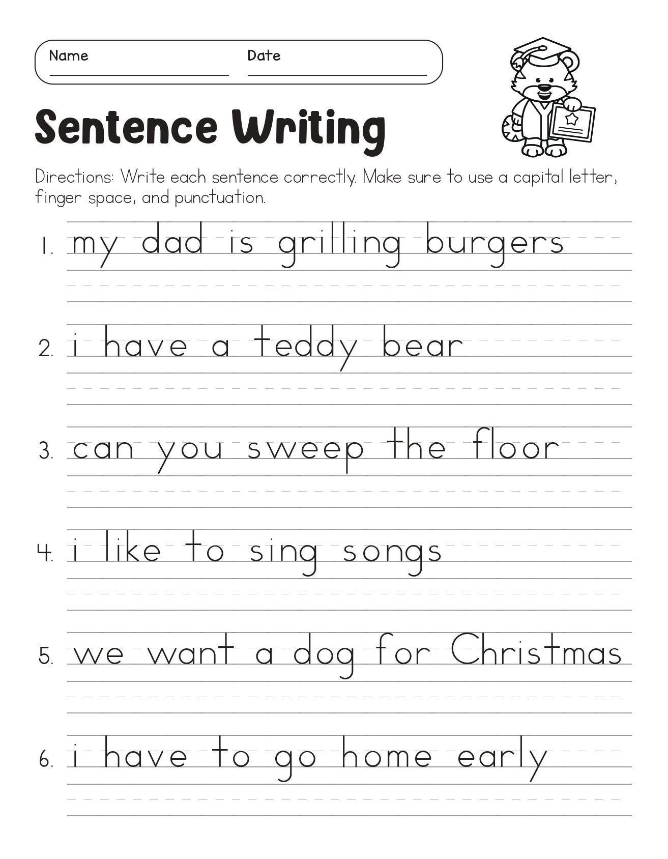 Correct The Sentences Worksheets 10 Page Printable For 1st And 2nd Grade ELA Students ELA Worksheets Sentence Writing ELA Teacher Print Etsy Correct The Sentences Worksheets 10 Page Printable For 1st And 2nd Grade ELA Students ELA Worksheets Sentence Writing ELA Teacher Print Etsy