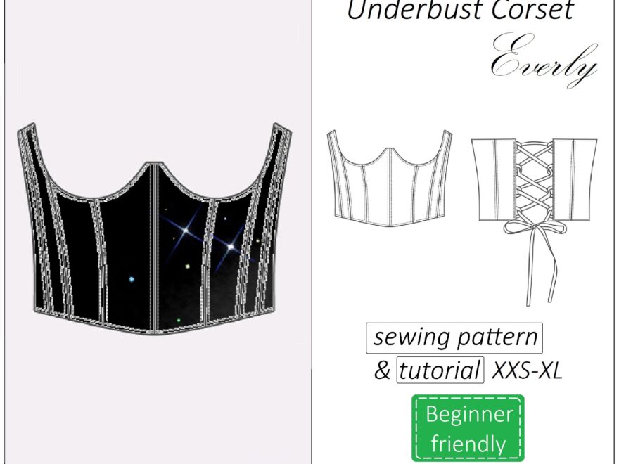 Corset Pattern Double Sided Corset Sewing Pattern PDF Underbust Corset Belt Instant Download Etsy