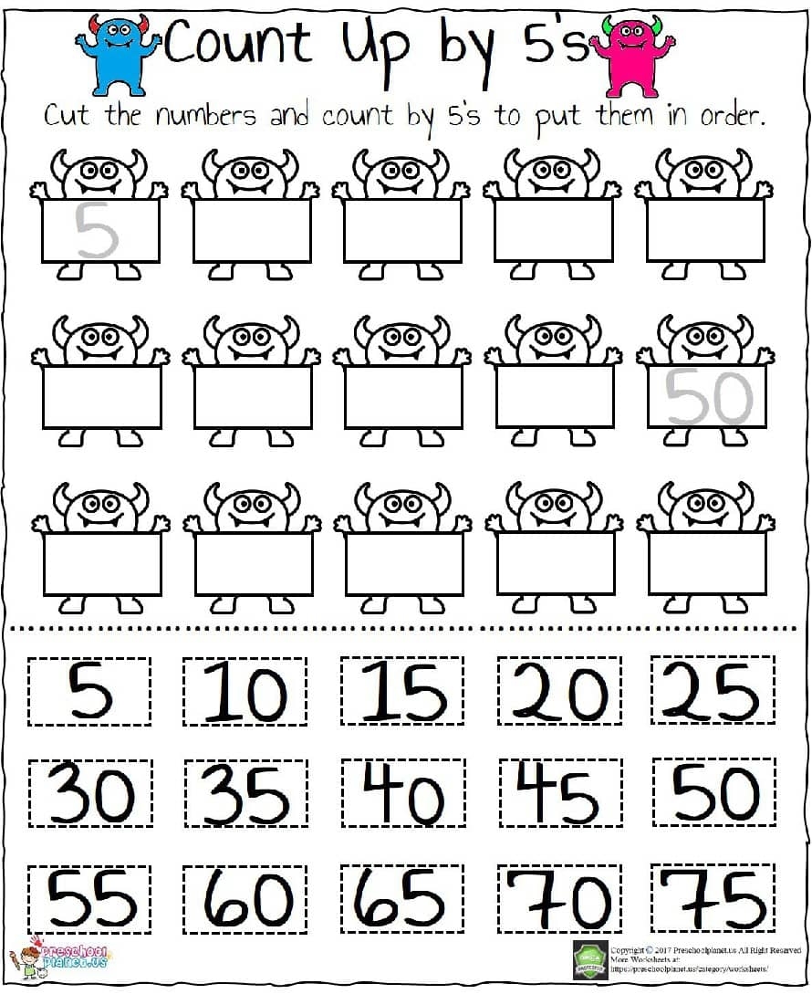 counting by 5s worksheet