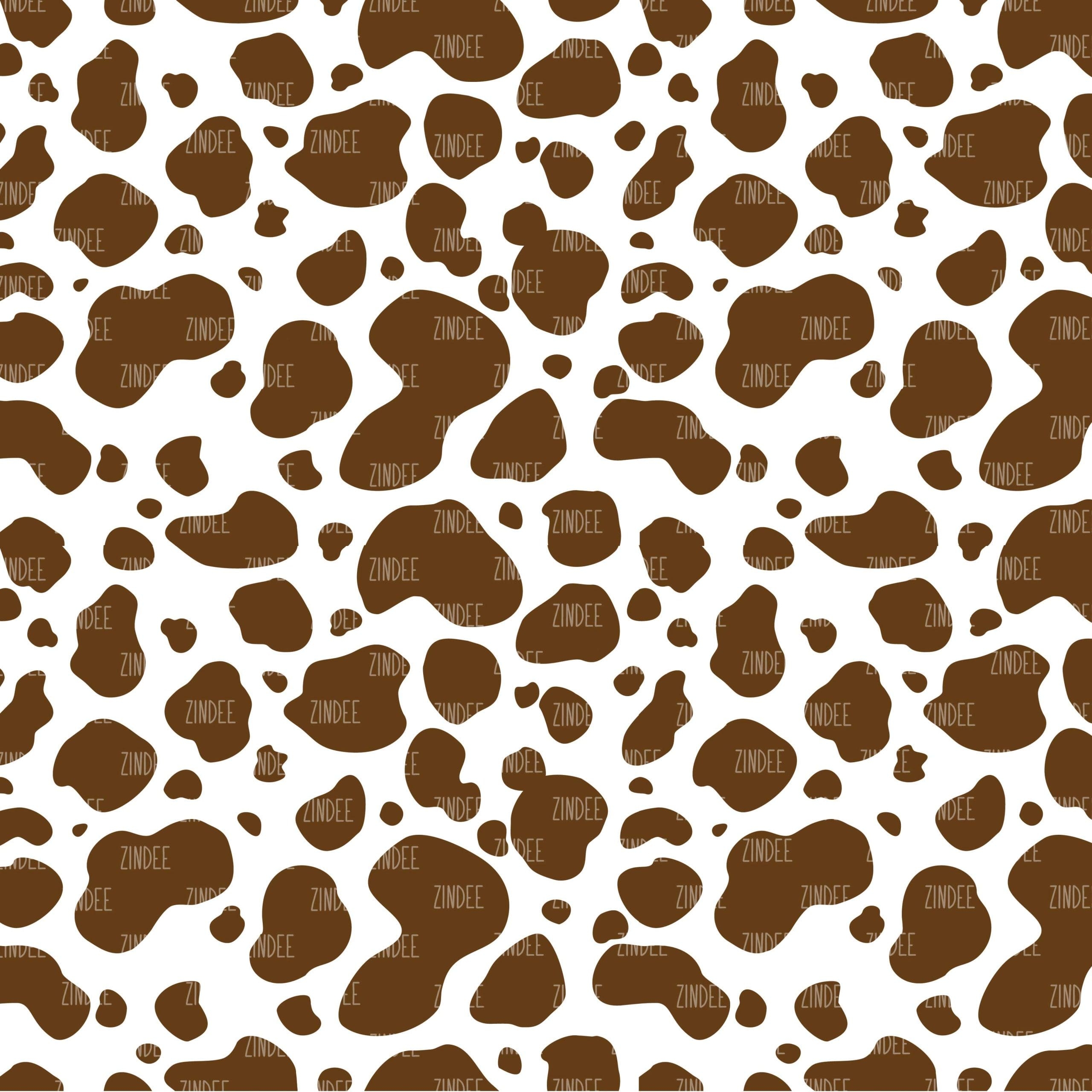 Cow Print Brown digital Paper Zindee