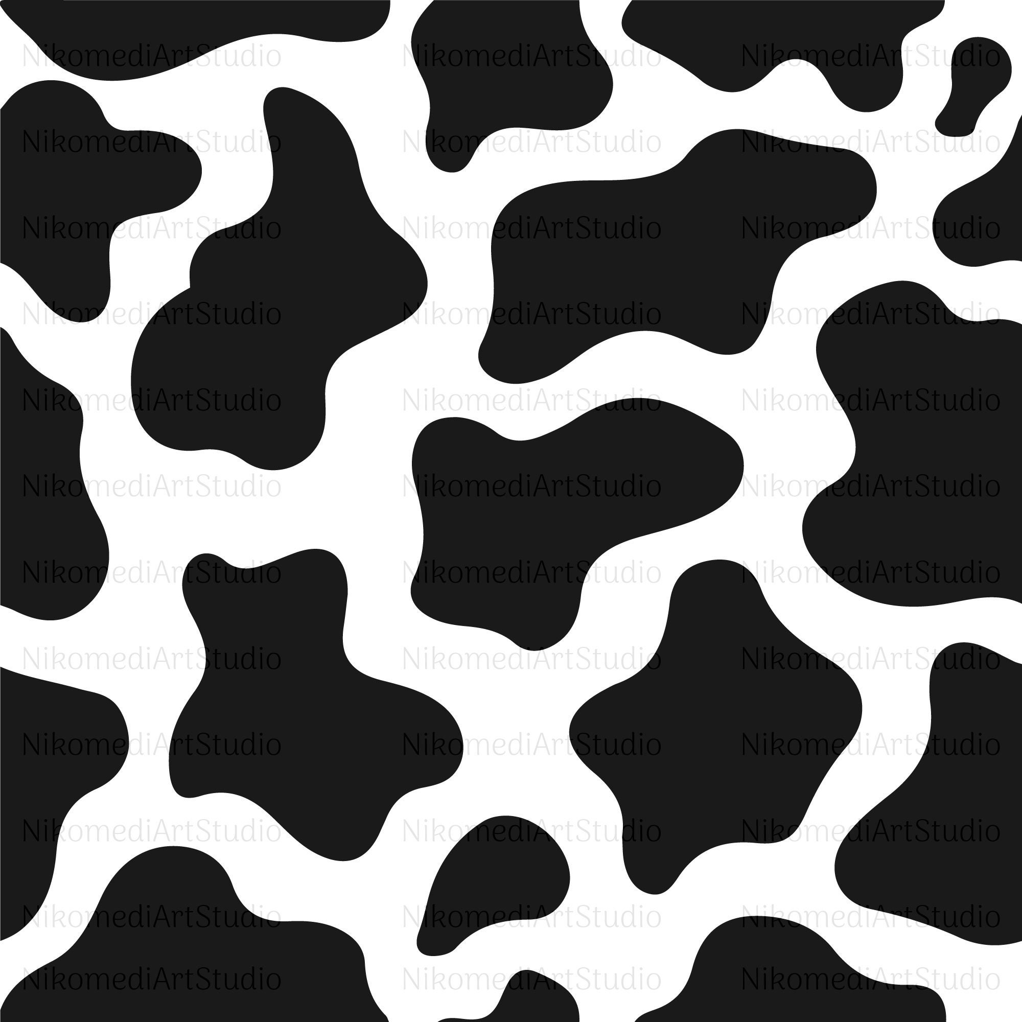 Cow Print Cow Pattern SVG PNG Digital Download Etsy