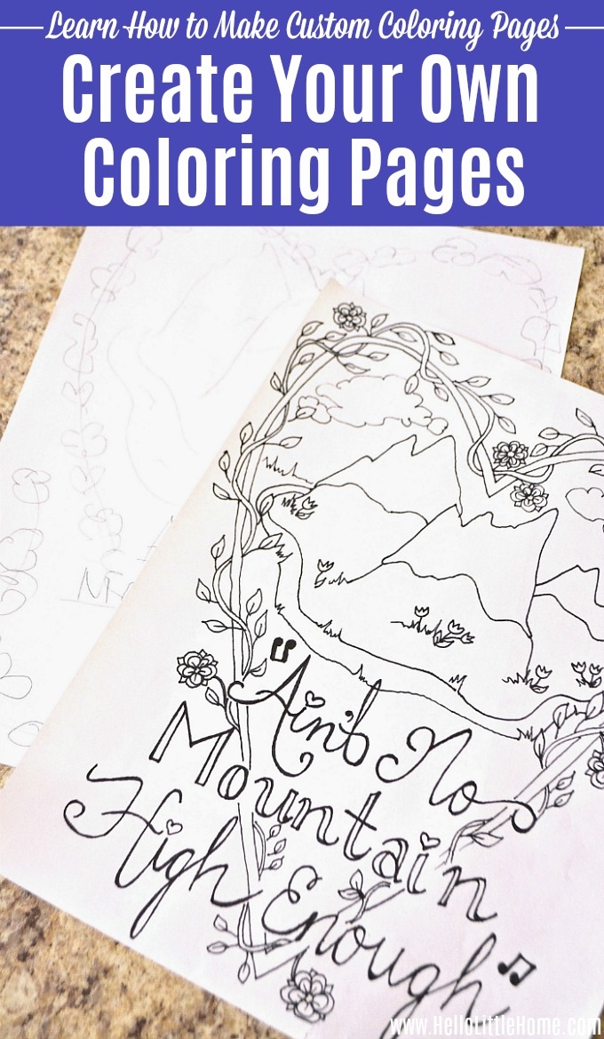 Create Your Own Coloring Pages Step by Step Guide Hello Little Home