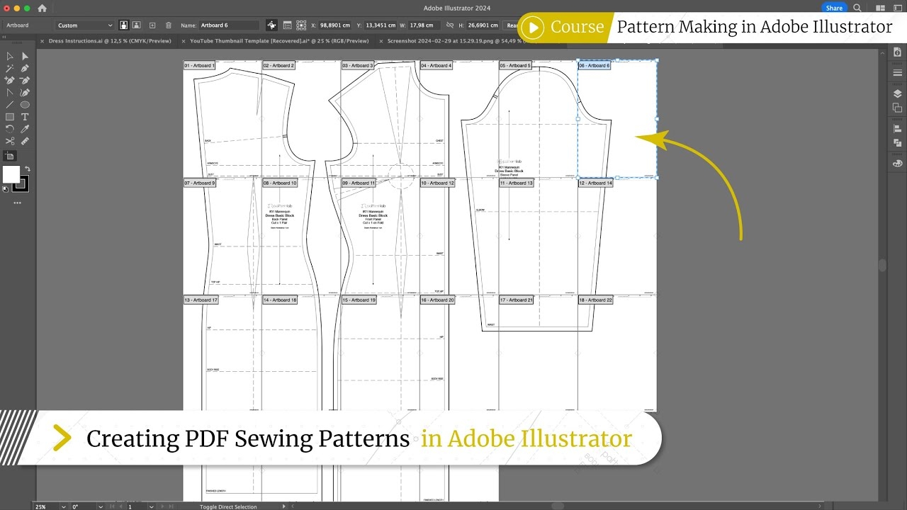 Creating PDF Sewing Patterns Digital Pattern Making Tutorial YouTube