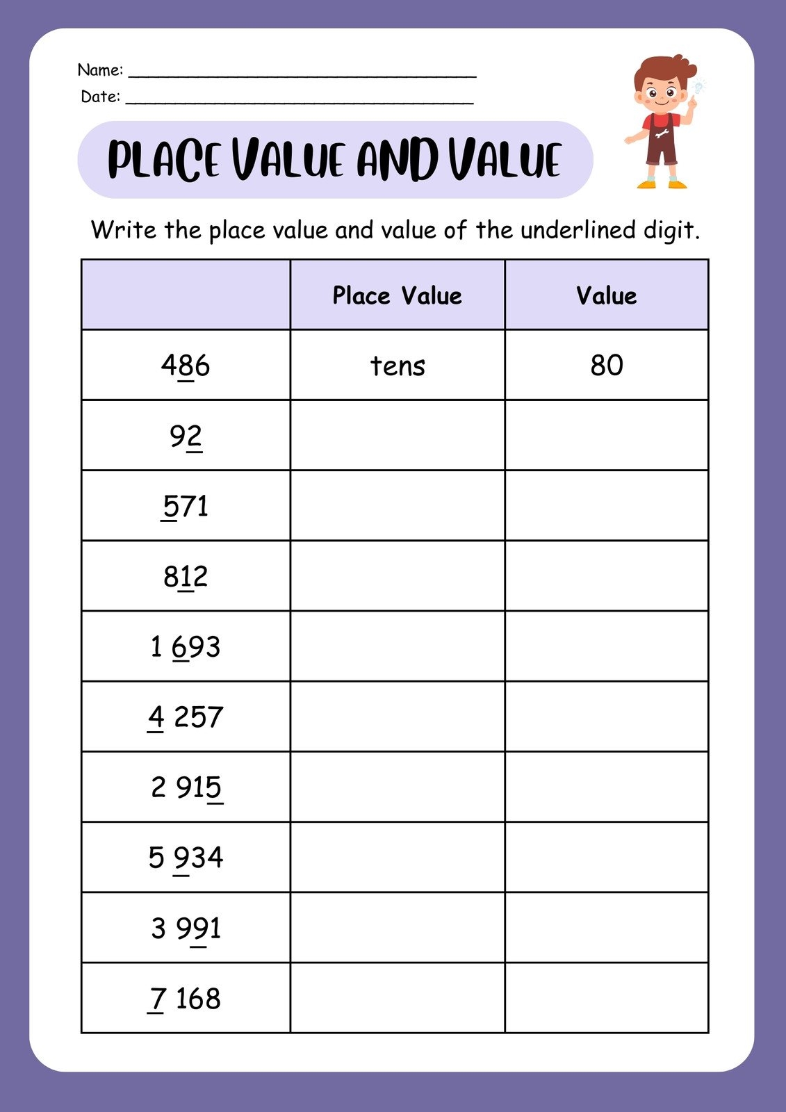 Customize 84 Place Value Worksheets Templates Online Canva Customize 84 Place Value Worksheets Templates Online Canva