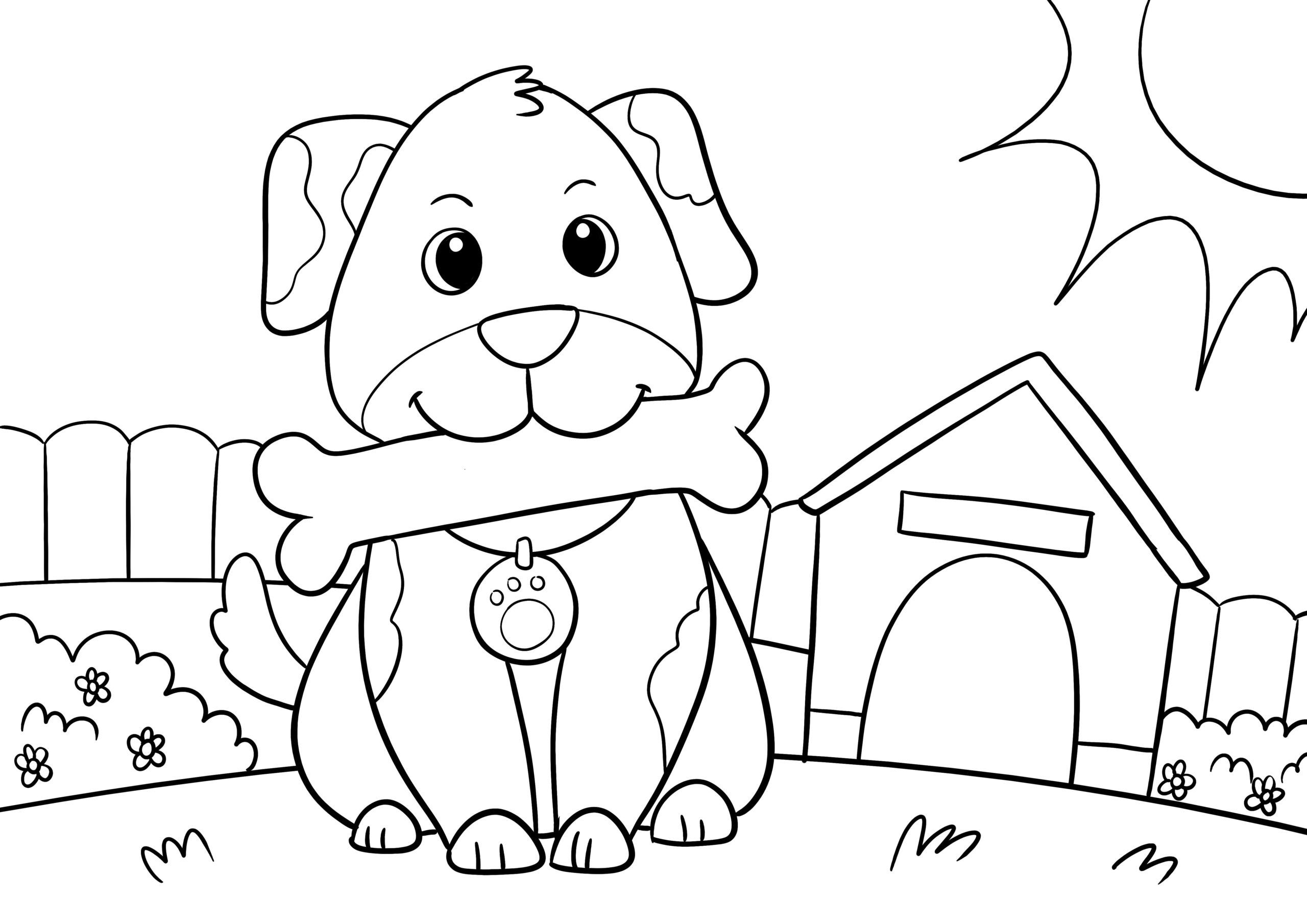 Cute Dog Coloring Page Free Printable Sheet For Kids Diy magazine Cute Dog Coloring Page Free Printable Sheet For Kids Diy magazine