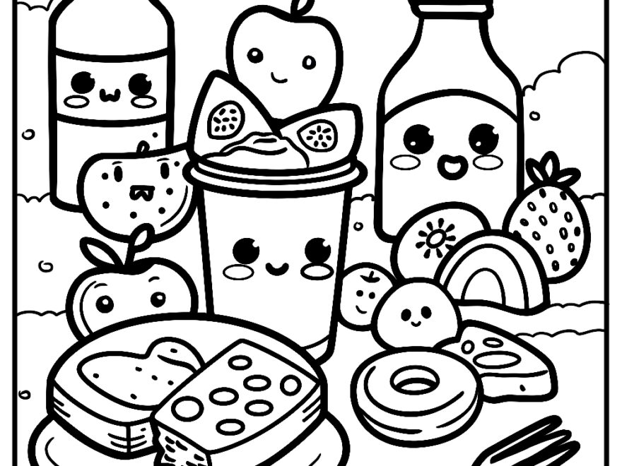 Cute Food Coloring Pages Free Coloring Pages