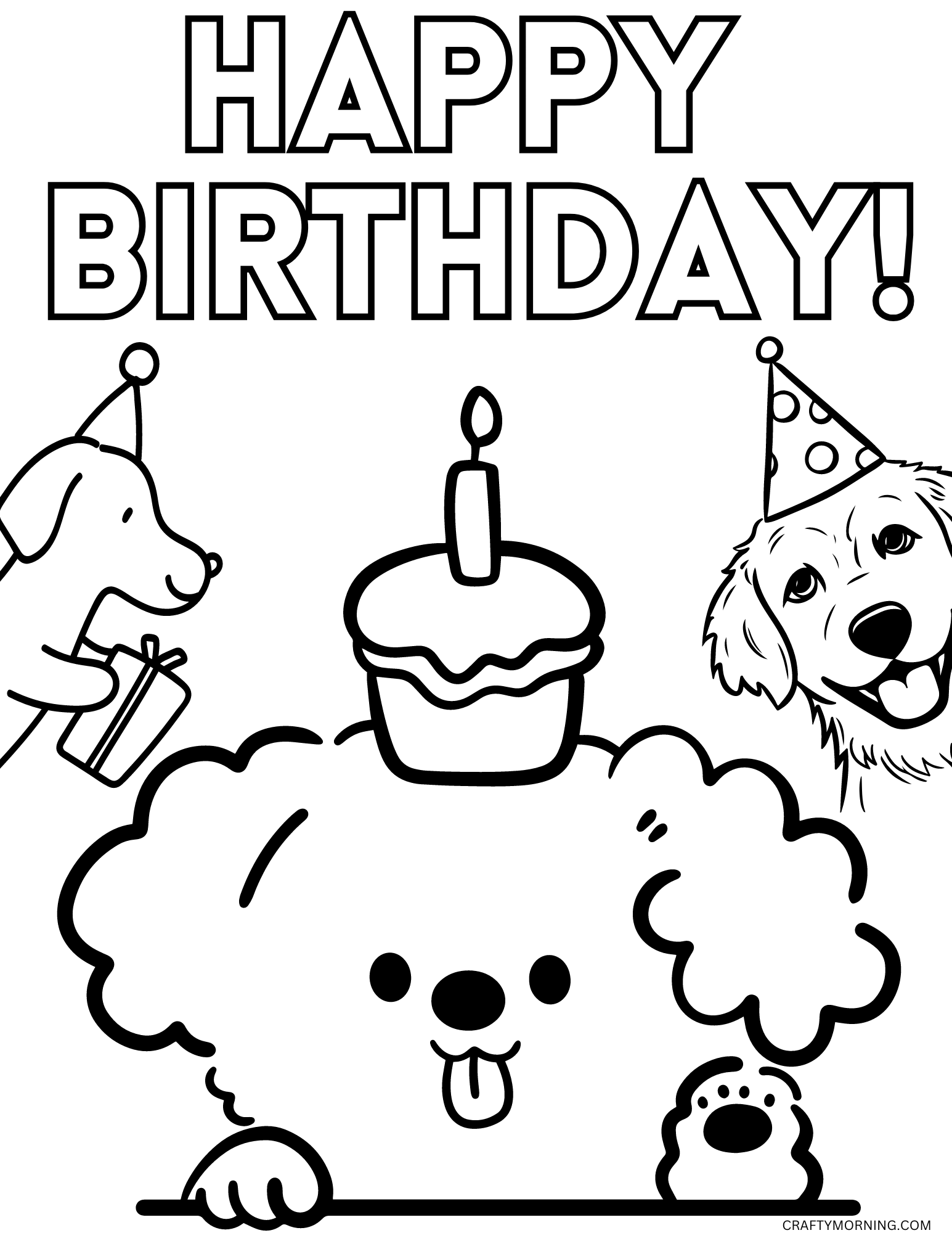 Cute Happy Birthday Coloring Pages Crafty Morning Cute Happy Birthday Coloring Pages Crafty Morning