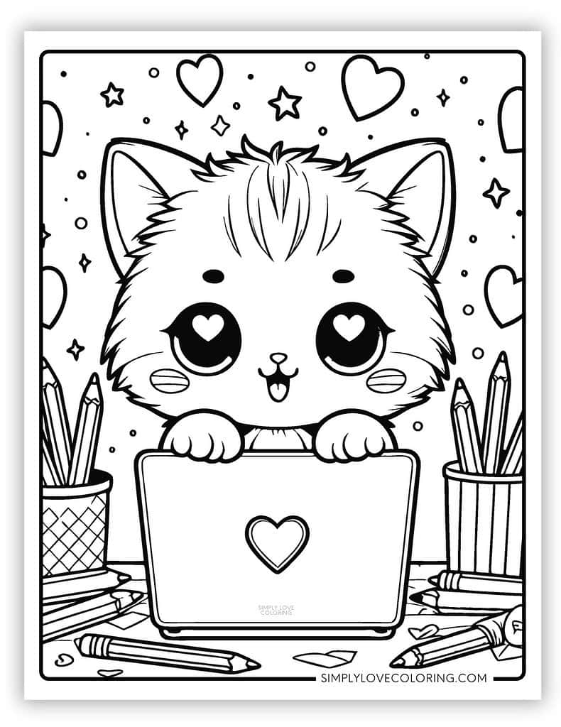 kitten coloring pages printable