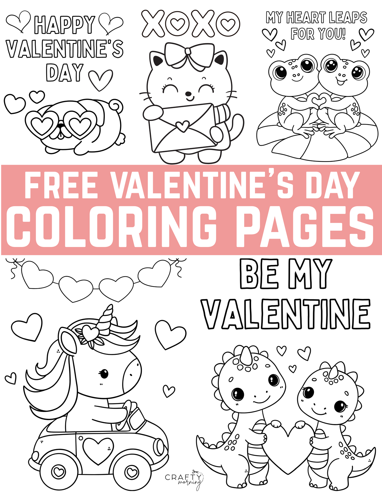 free printable cute valentine coloring pages