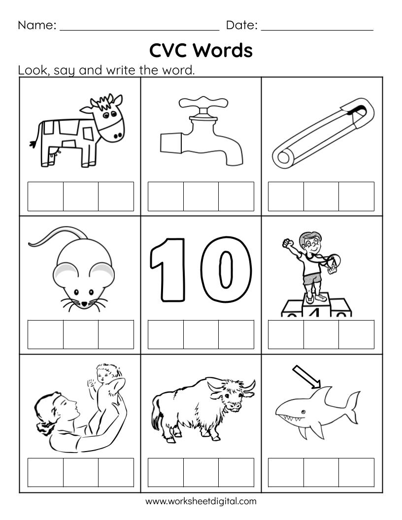 phonics worksheets for kindergarten