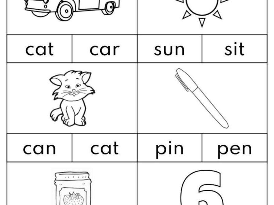 CVC Words Worksheet Color The Word Phonics Printable PDF Etsy