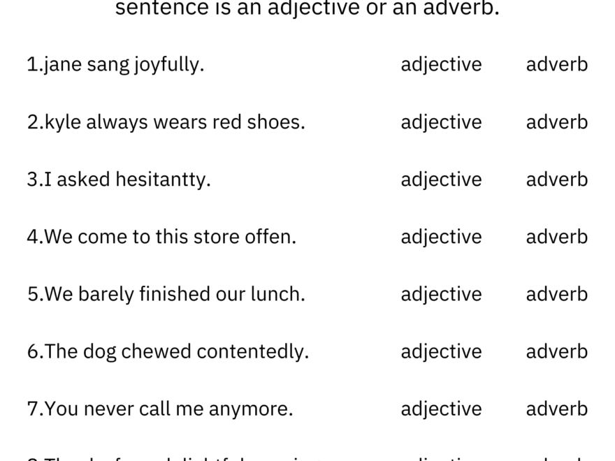 Daily Grammar Activities Adjectives Adverbs Worksheets 3rd 4th 5th Grade Made By Teachers