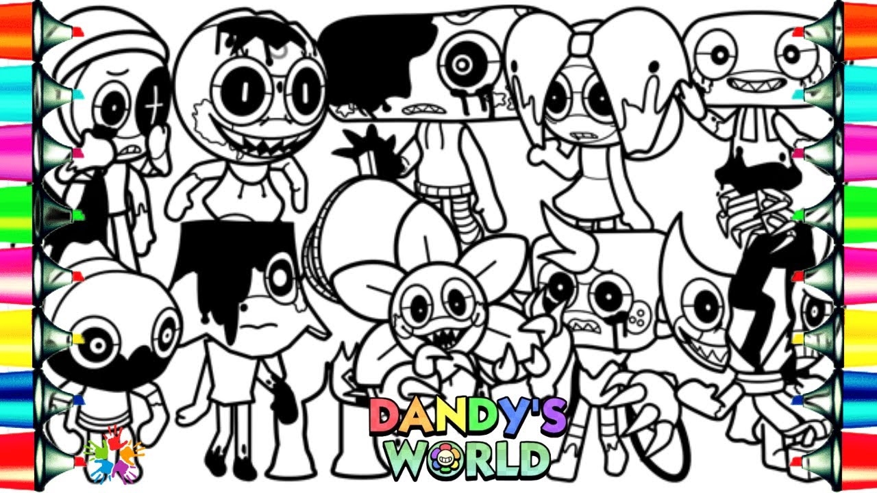 DANDY s WORLD ROBLOX Coloring Pages How To Color Twisteds Jumpscares Part 1 NCS Music YouTube