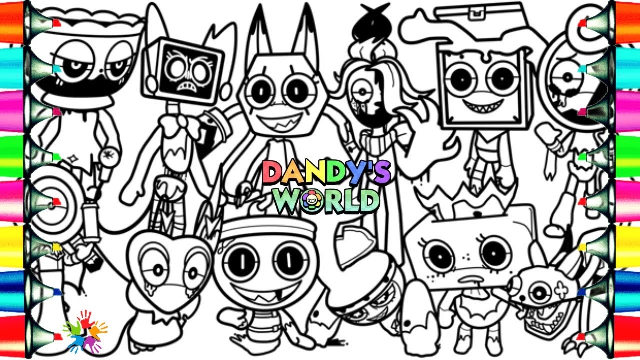 DANDY s WORLD ROBLOX Coloring Pages How To Color Twisteds Jumpscares Part 2 NCS Music YouTube