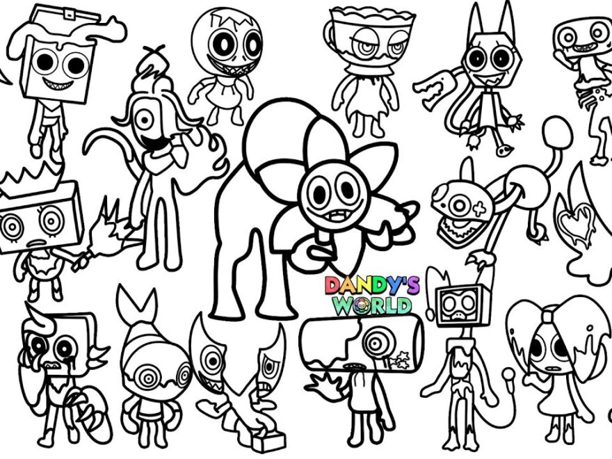 DANDY s WORLD Roblox New Coloring Pages How To Color All Characters Big Coloring Book NCS MUSIC YouTube