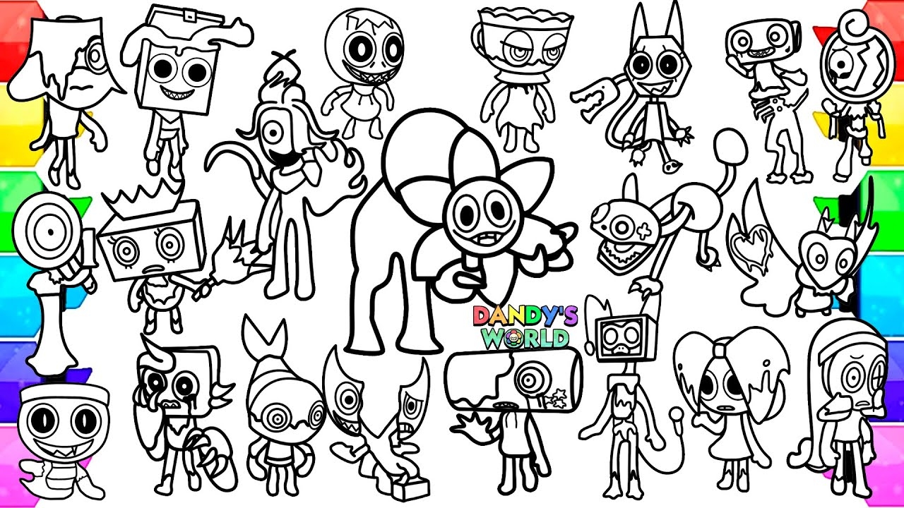 DANDY s WORLD Roblox New Coloring Pages How To Color All Characters Big Coloring Book NCS MUSIC YouTube