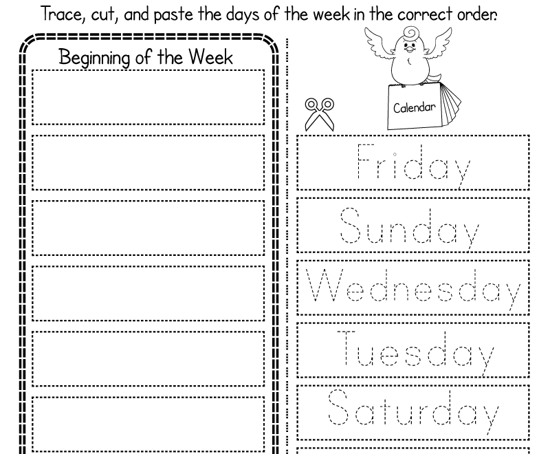 Days Of The Week Worksheet Free Printable Digital PDF