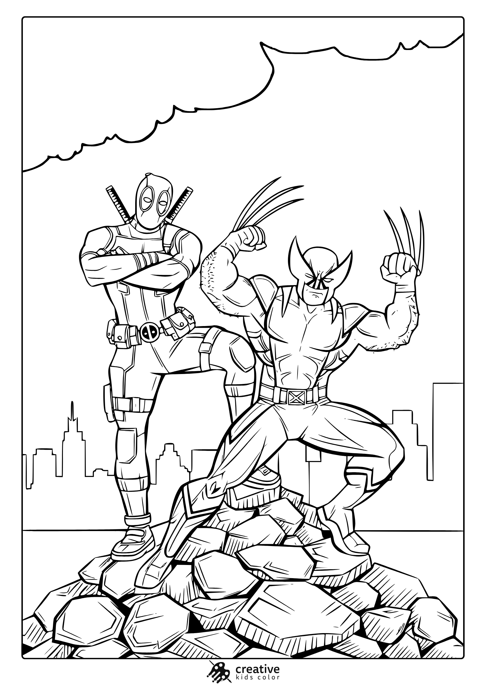 Deadpool Coloring Pages Free Printable PDFs Deadpool Coloring Pages Free Printable PDFs