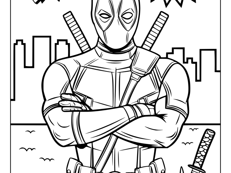 Deadpool Coloring Pages Free Printable PDFs