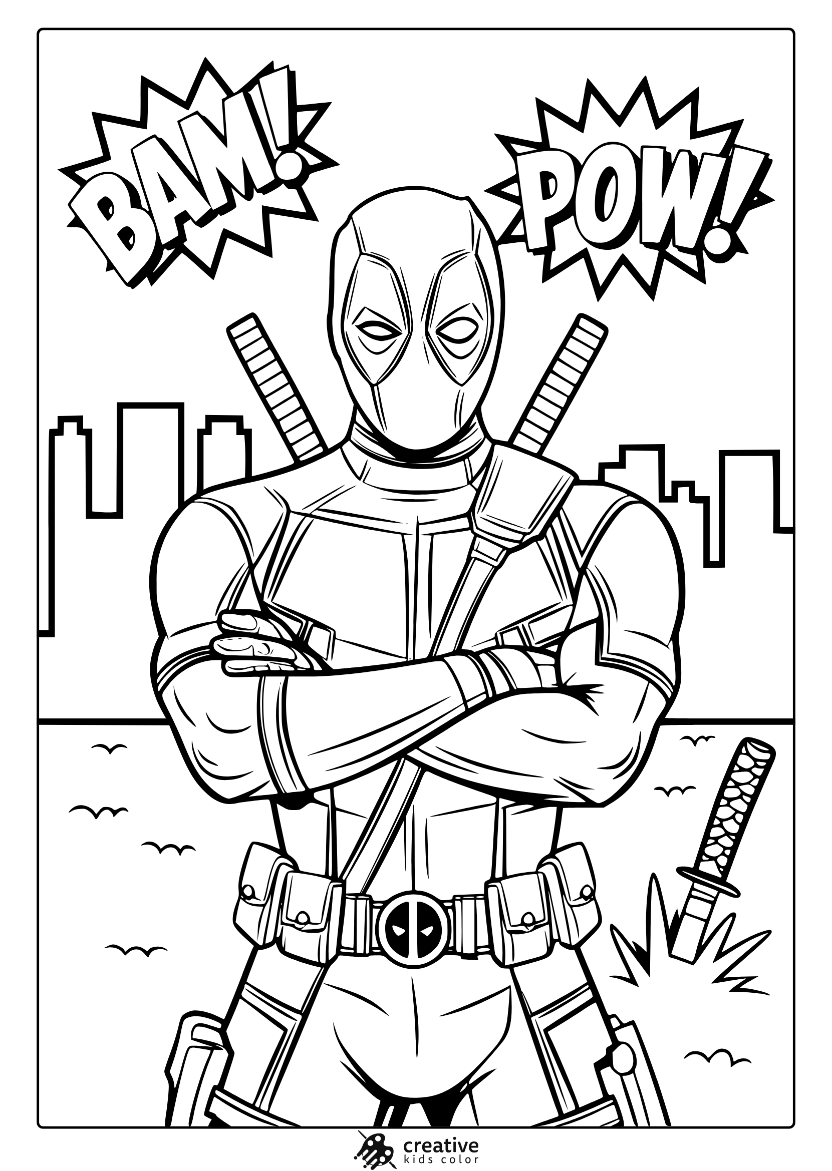 Deadpool Coloring Pages Free Printable PDFs Deadpool Coloring Pages Free Printable PDFs