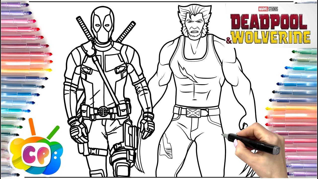 deadpool and wolverine coloring pages deadpool and wolverine coloring pages