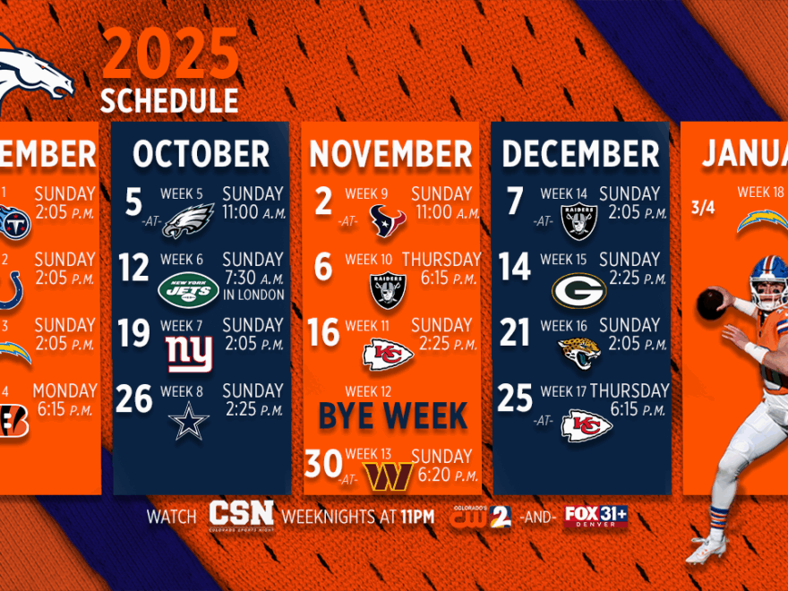 Denver Broncos 2025 Schedule Released FOX31