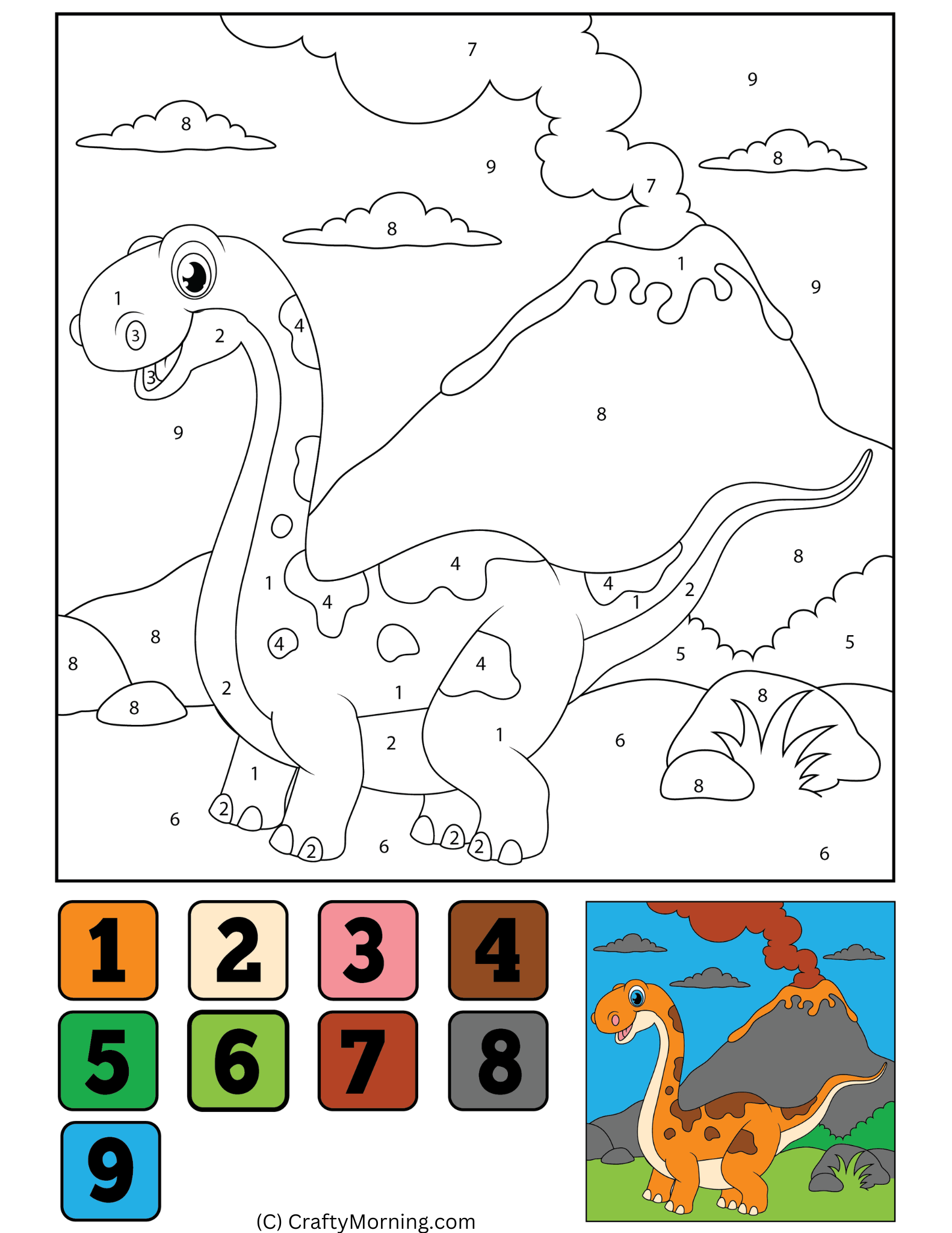 color by numbers printable