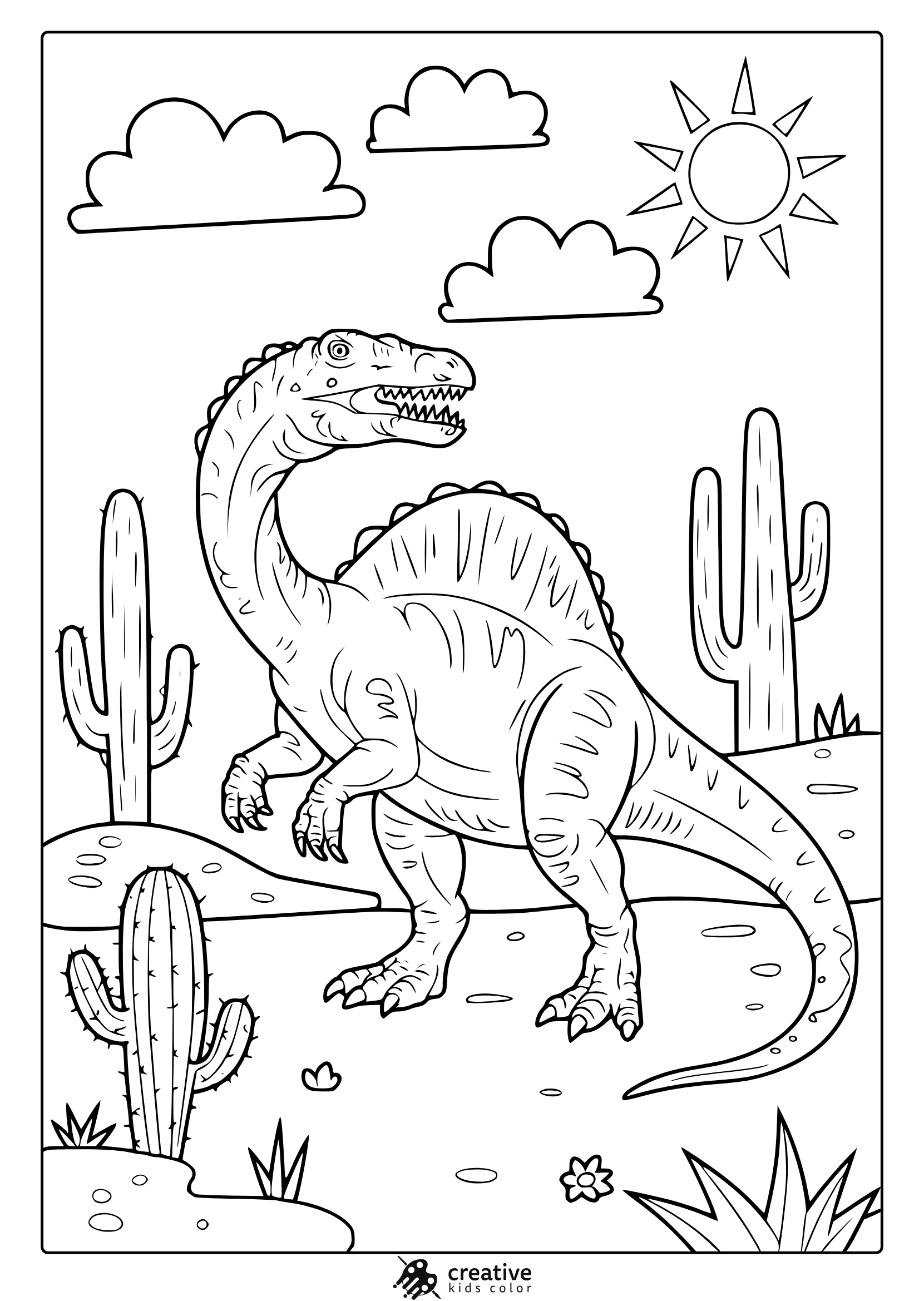 dino printable coloring pages