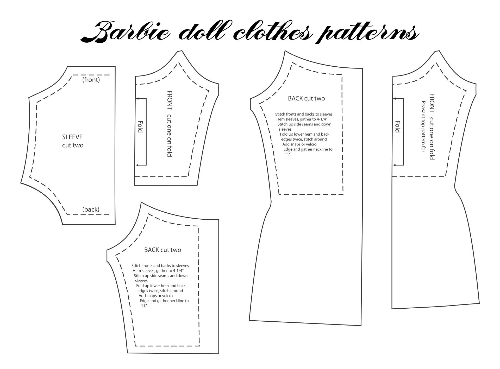 printable clothing patterns