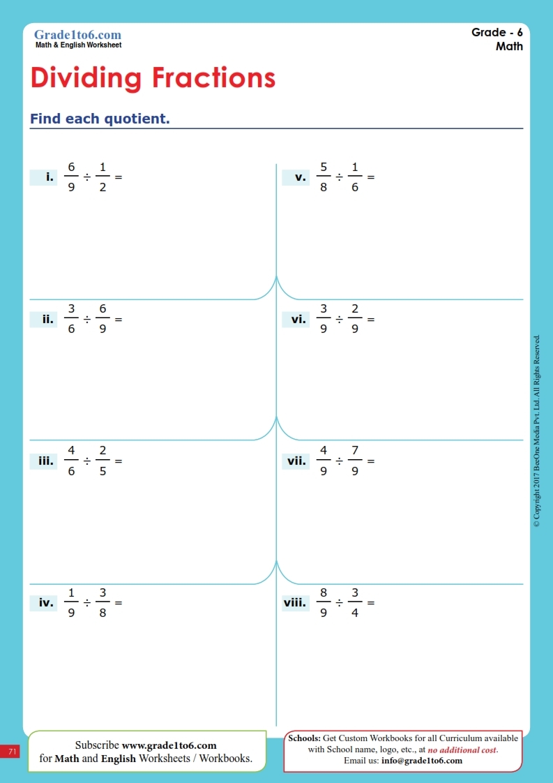 Dividing Fractions Worksheets Largest Collection Updated