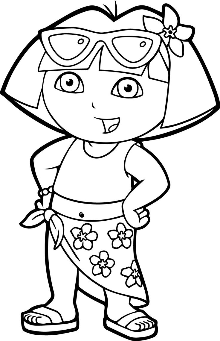 dora cartoon coloring pages
