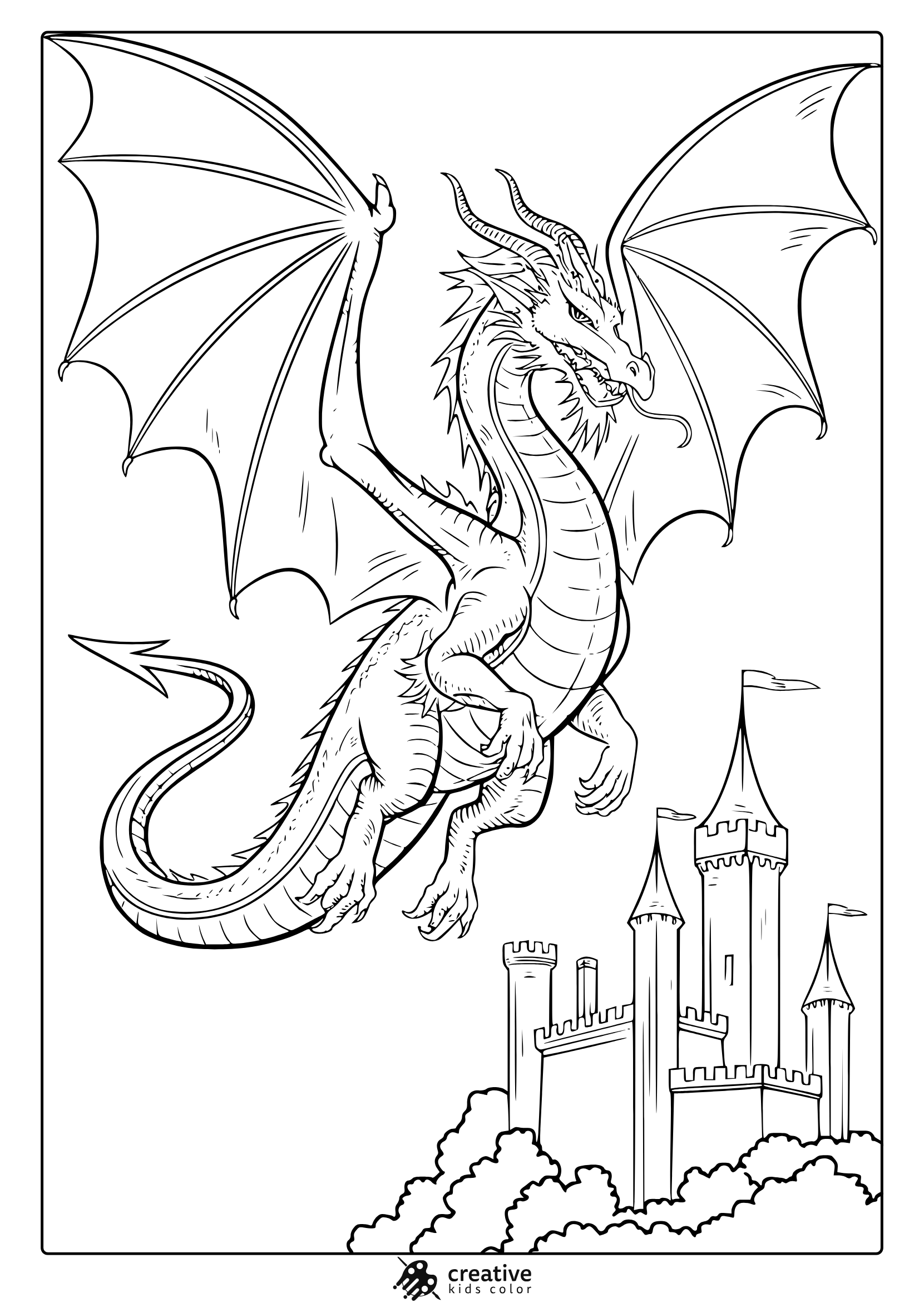 Dragon Coloring Pages 25 Free Printable PDF  Dragon Coloring Pages 25 Free Printable PDF