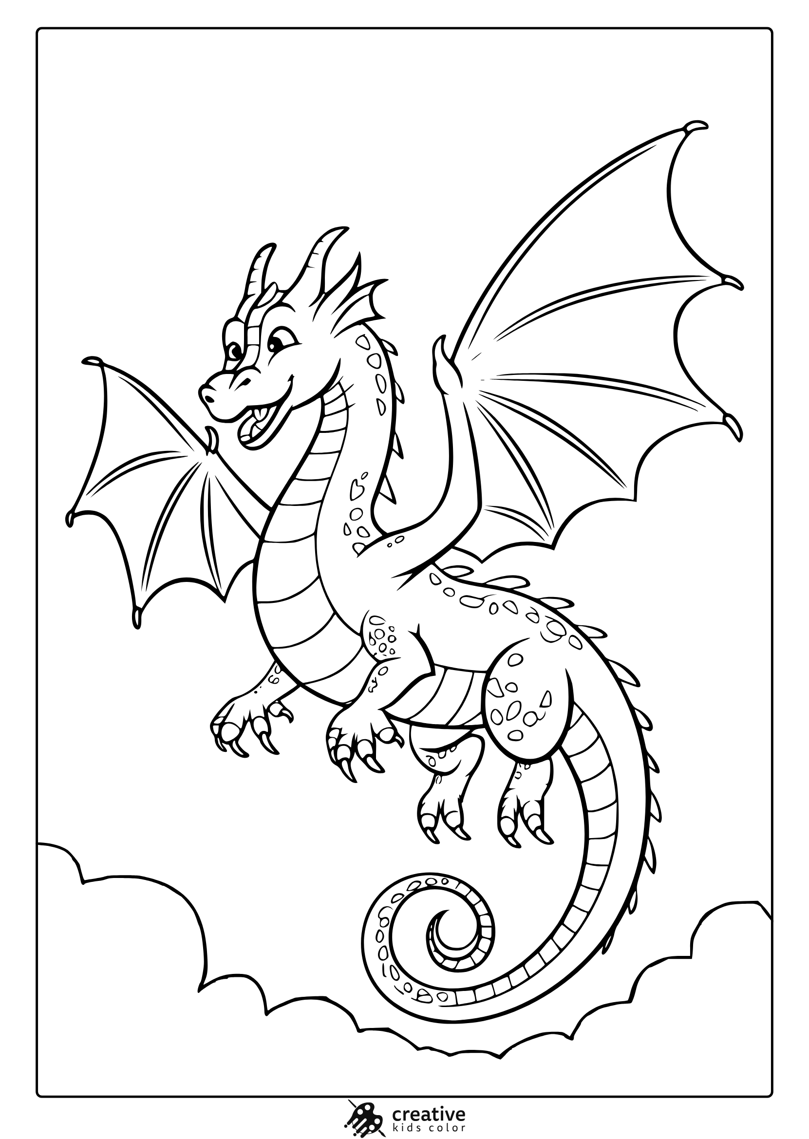 cute dragon coloring pages