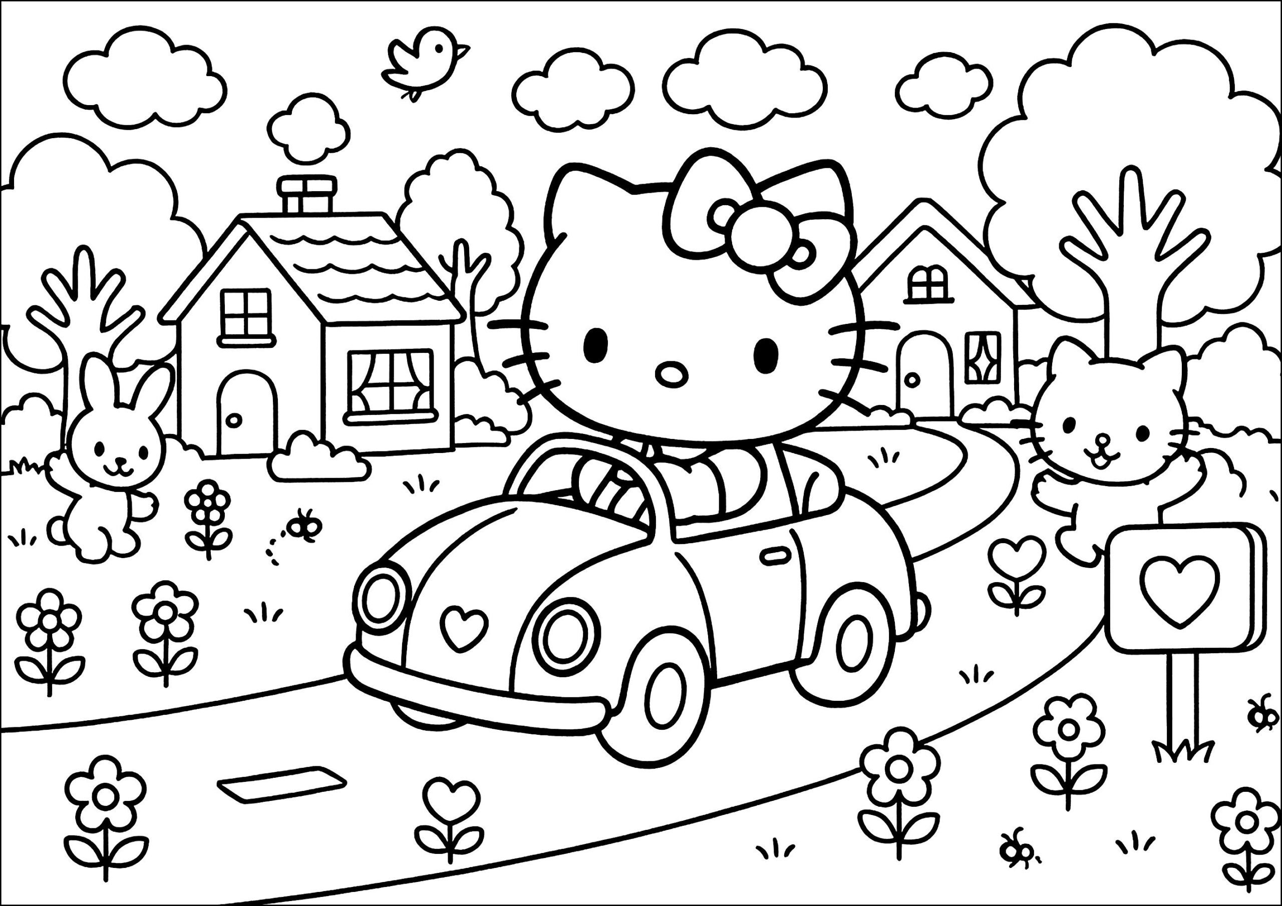 hello kitty coloring page