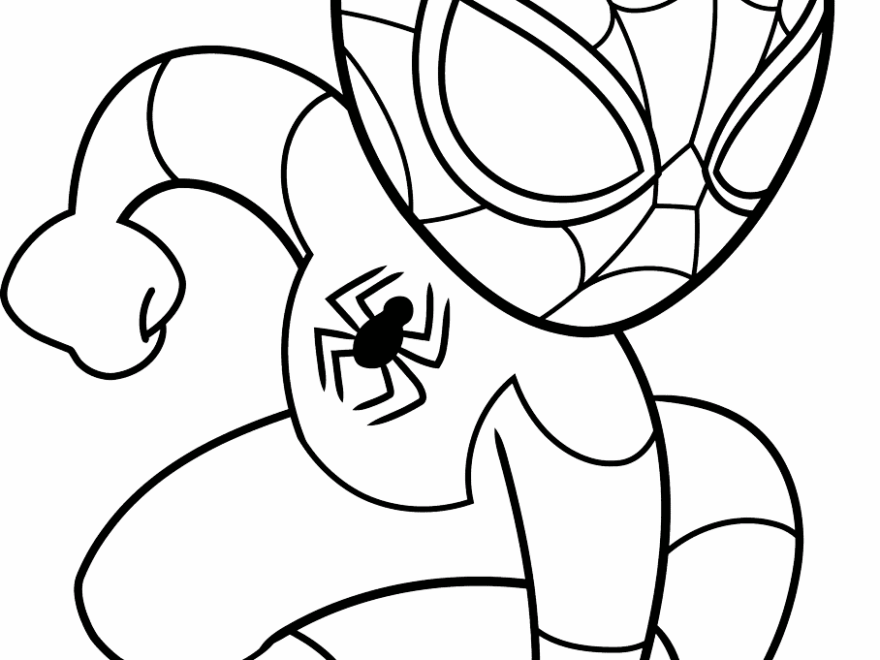 Easy Cartoon Spider Man Coloring Page Easy Drawing Guides