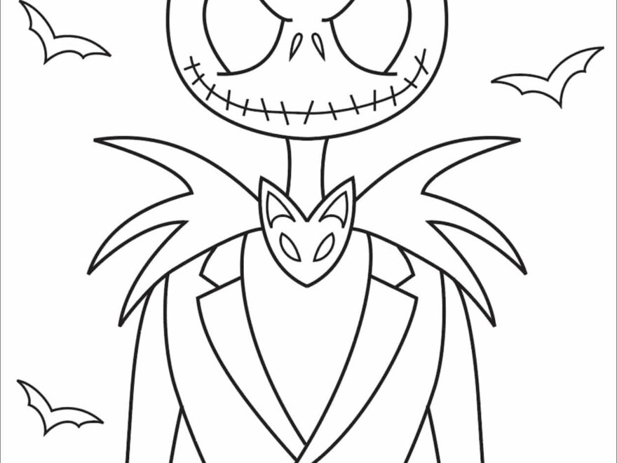 Easy How To Draw Jack Skellington And Jack Coloring Page