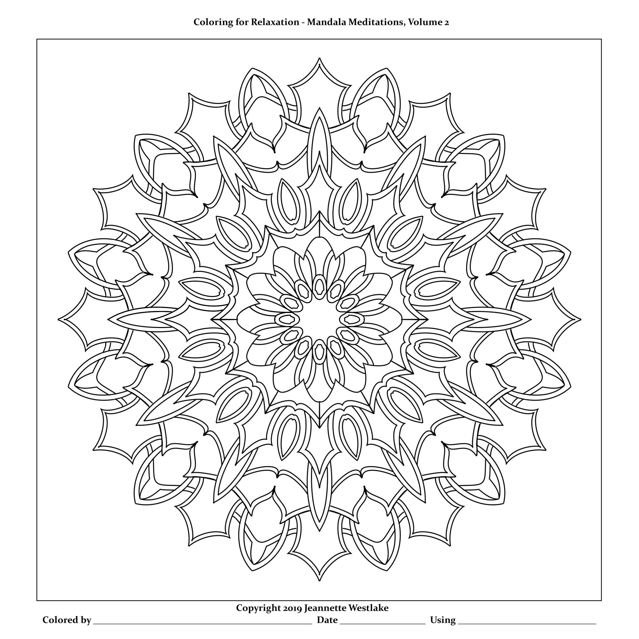 Easy Mandala Coloring Pages 2 5 Printable Pdfs Etsy