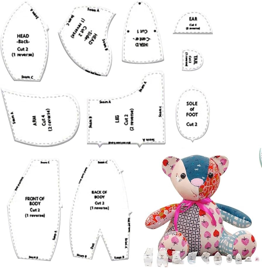 beginner memory bear sewing pattern free printable