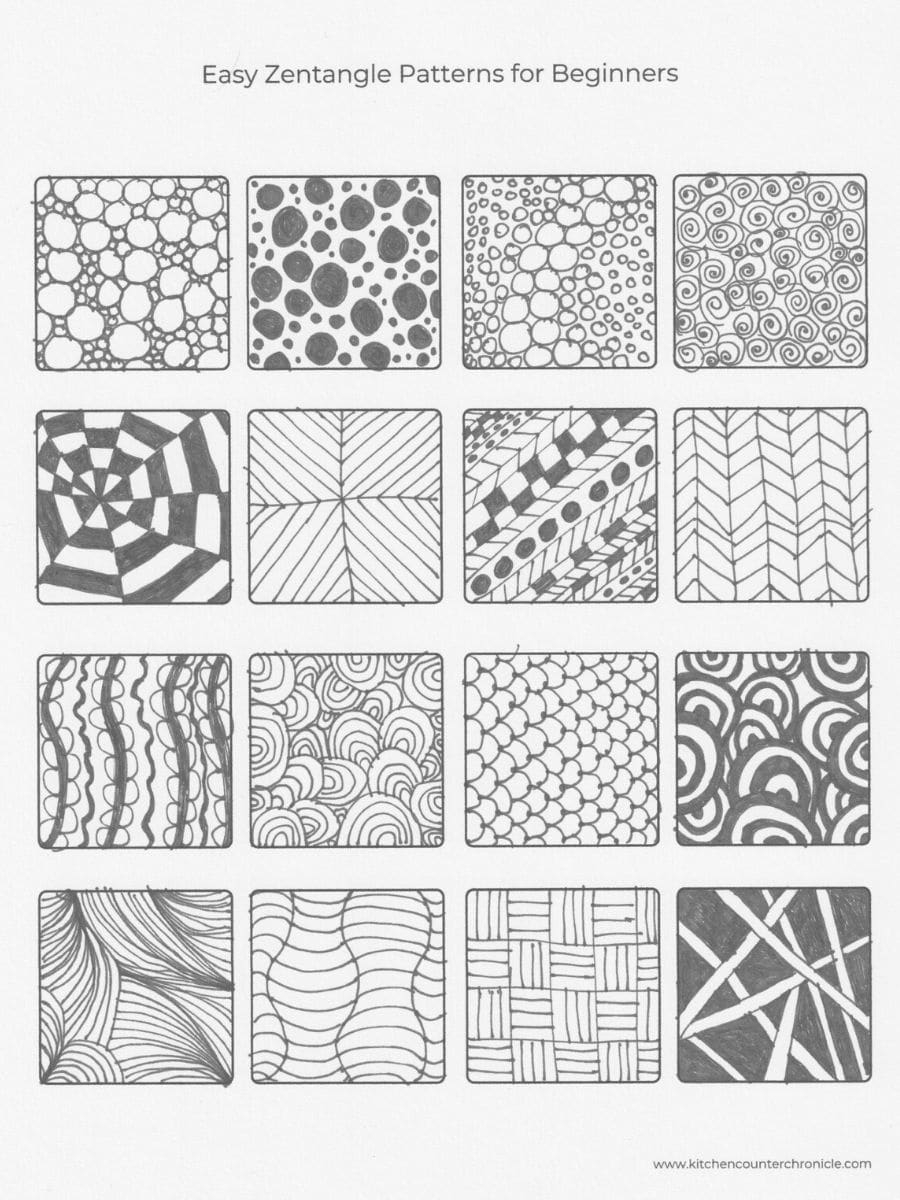 free printable zentangle patterns