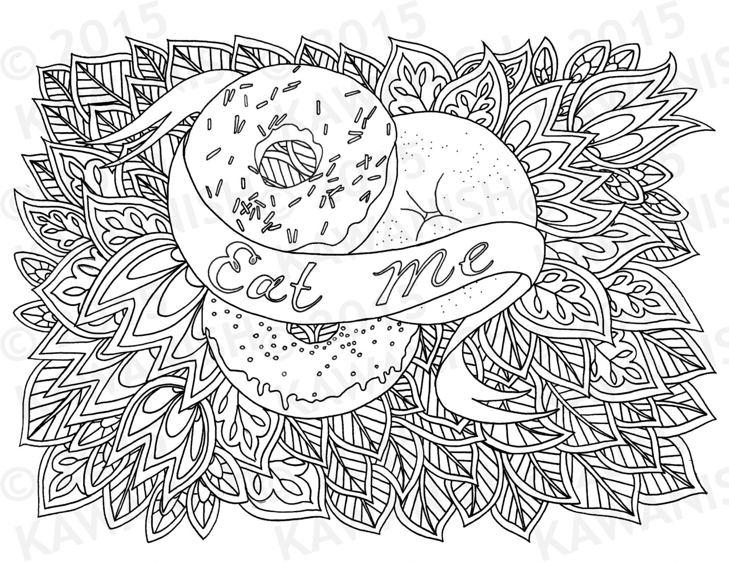 Eat Me Donuts Doughnuts Adult Coloring Page Gift Wall Art Etsy Eat Me Donuts Doughnuts Adult Coloring Page Gift Wall Art Etsy