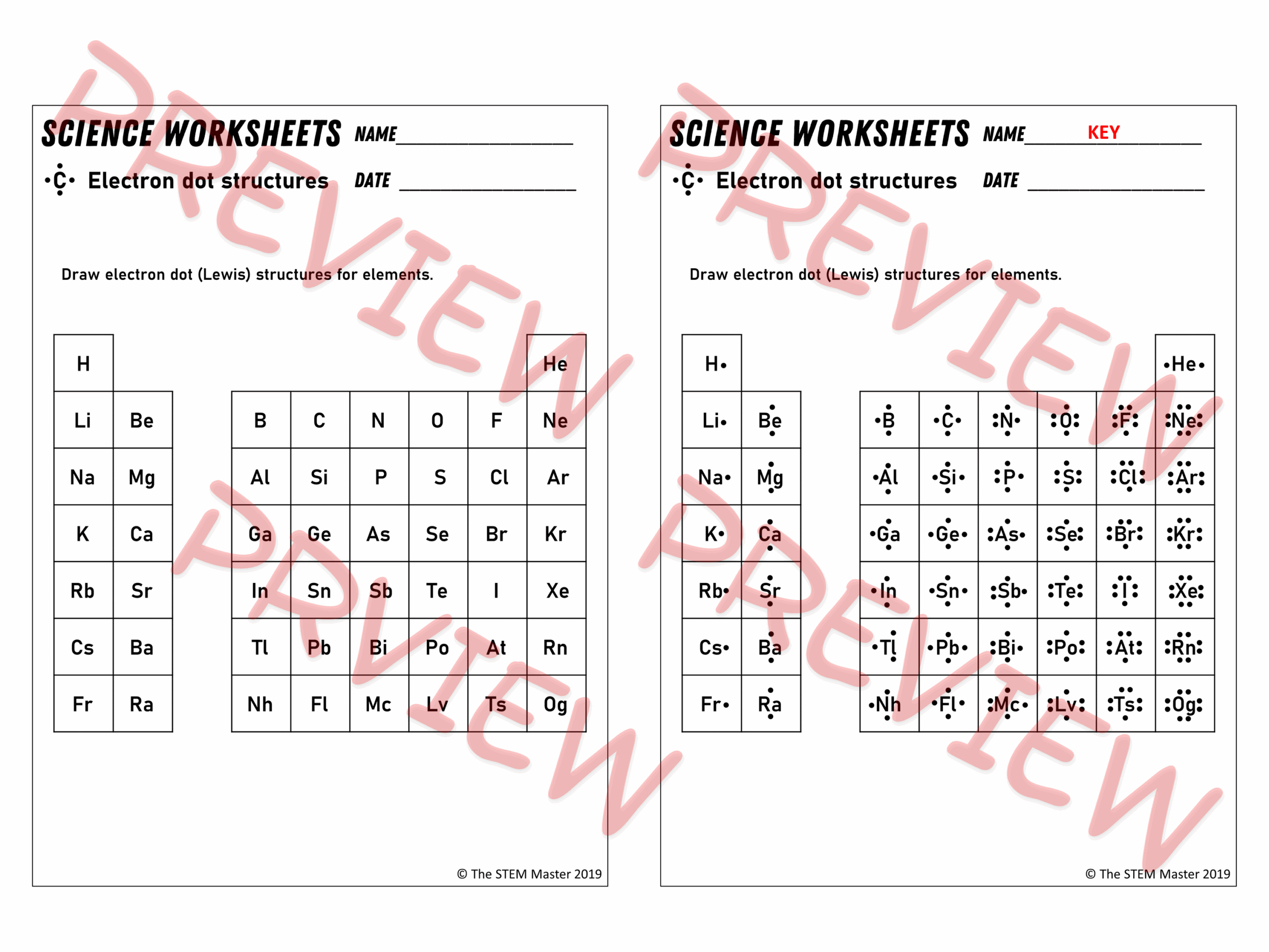 Electron Dot Lewis Structure Diagram Worksheet Made By Teachers Electron Dot Lewis Structure Diagram Worksheet Made By Teachers